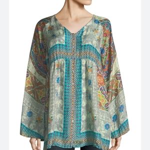 Johnny Was Silk tunic top